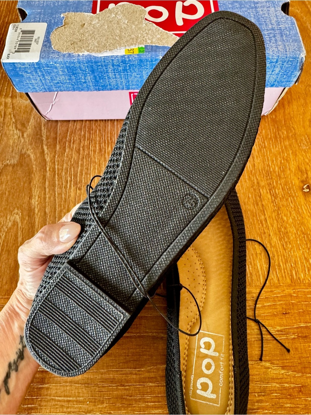 NIB Pop Senvier black soft mesh ballet flats 7.5 - Picture 8 of 13